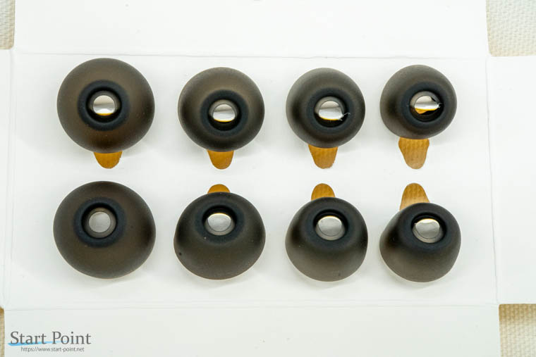 EarFun Air Pro4 5サイズのイヤーチップが同梱されています