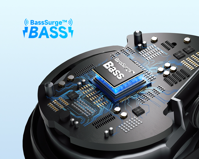 EarFun独自開発のBassSurge搭載
