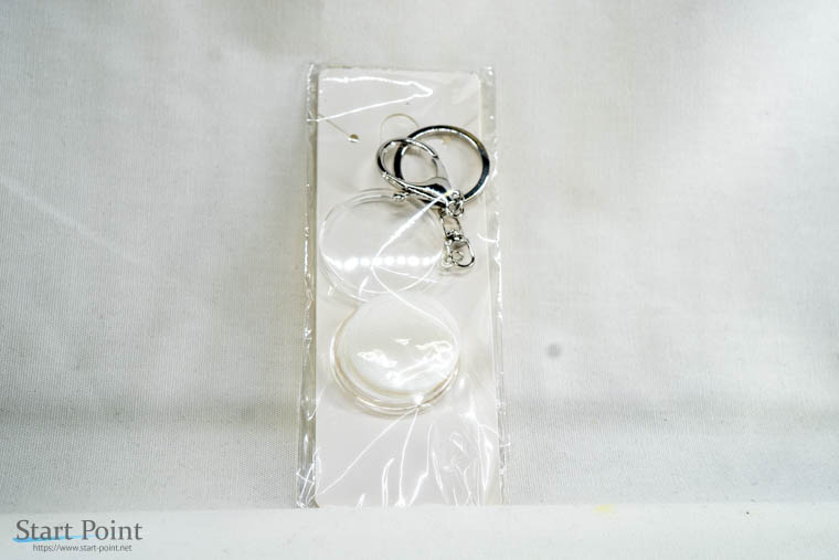 アクリル合金キーチェーン コインホルダー パッドリング付き